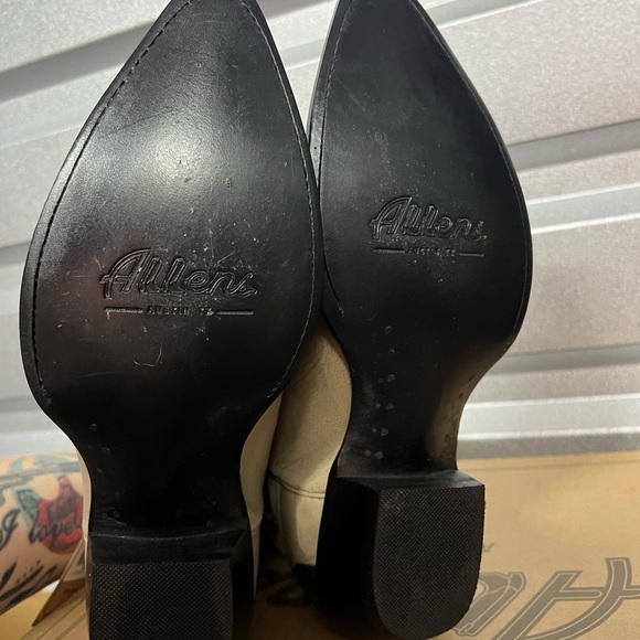 Brown and Cream Ankle Boots with Western Embroidery cactus women 8.5 - Picture 5 of 9